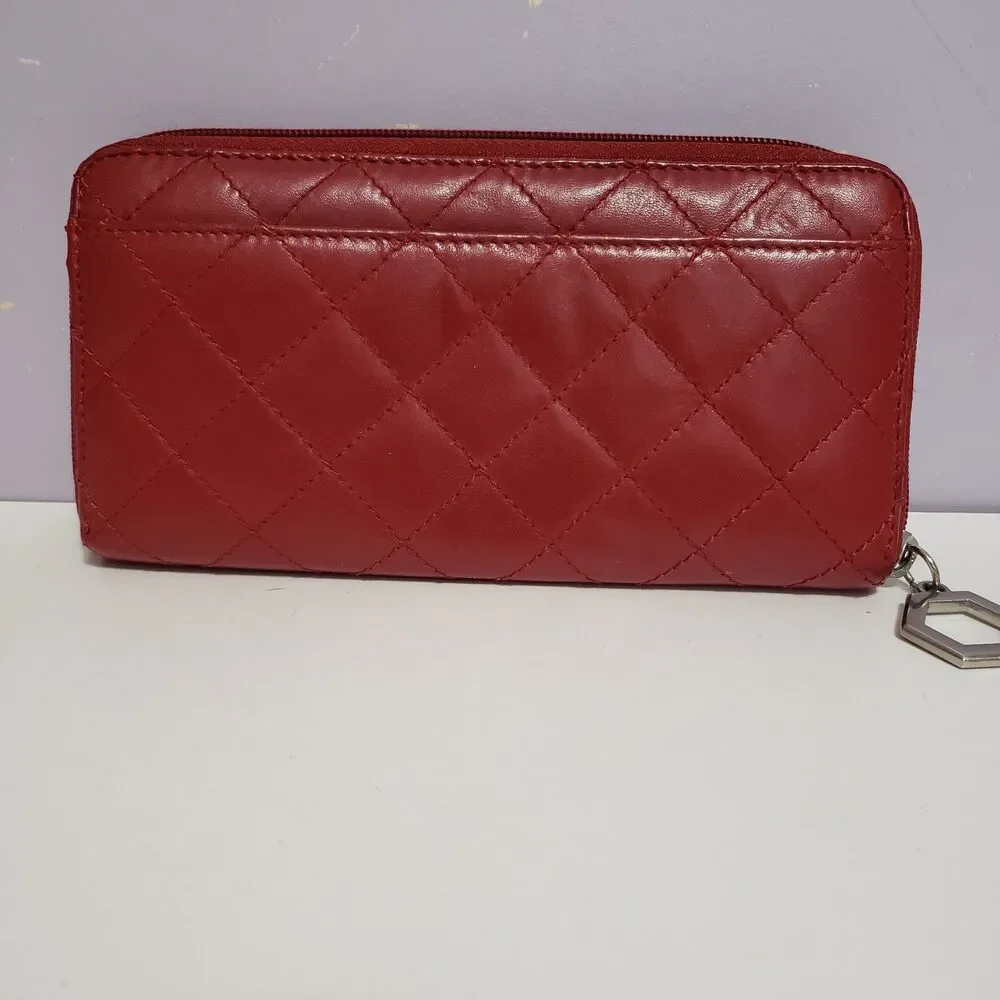 Hype Red Zip Around Women's Wallet 7.5